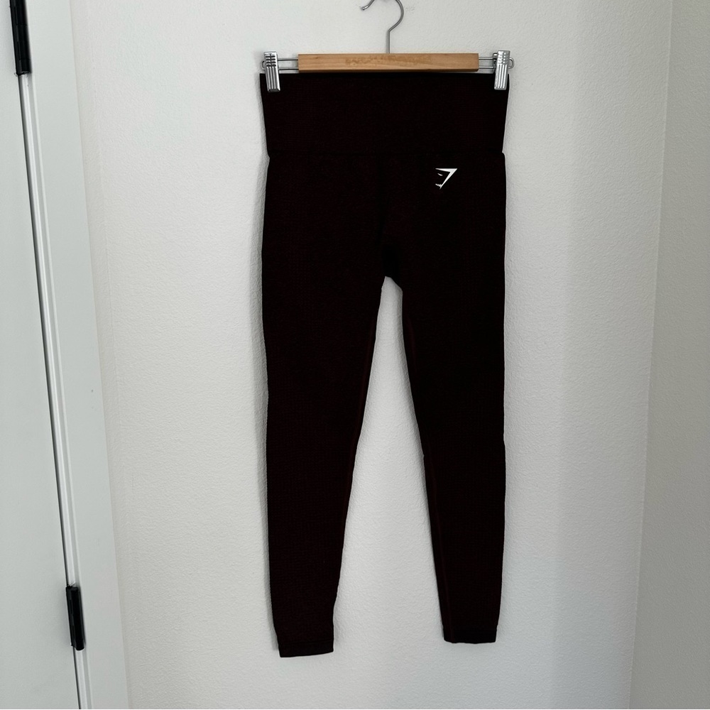 Gymshark Burgundy Leggings - Picture 2 of 8